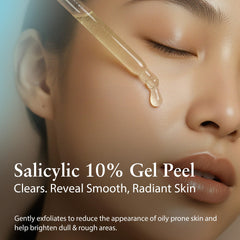 Perfect Image Salicylic 10% Gel Peel application demonstrates routine breakout management.