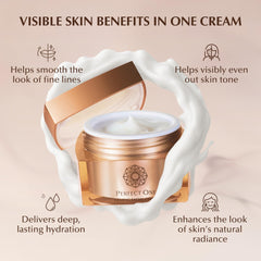 Texture swatch reveals non-greasy, fast-absorbing formula from PERFECT ONE.