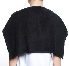 PERFEHAIR Black Salon Towels two-pack on a clean counter suggests quick-drying use.