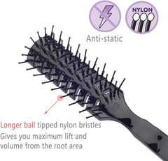 PERFEHAIR mens vented hair brush blow-drying action with even airflow