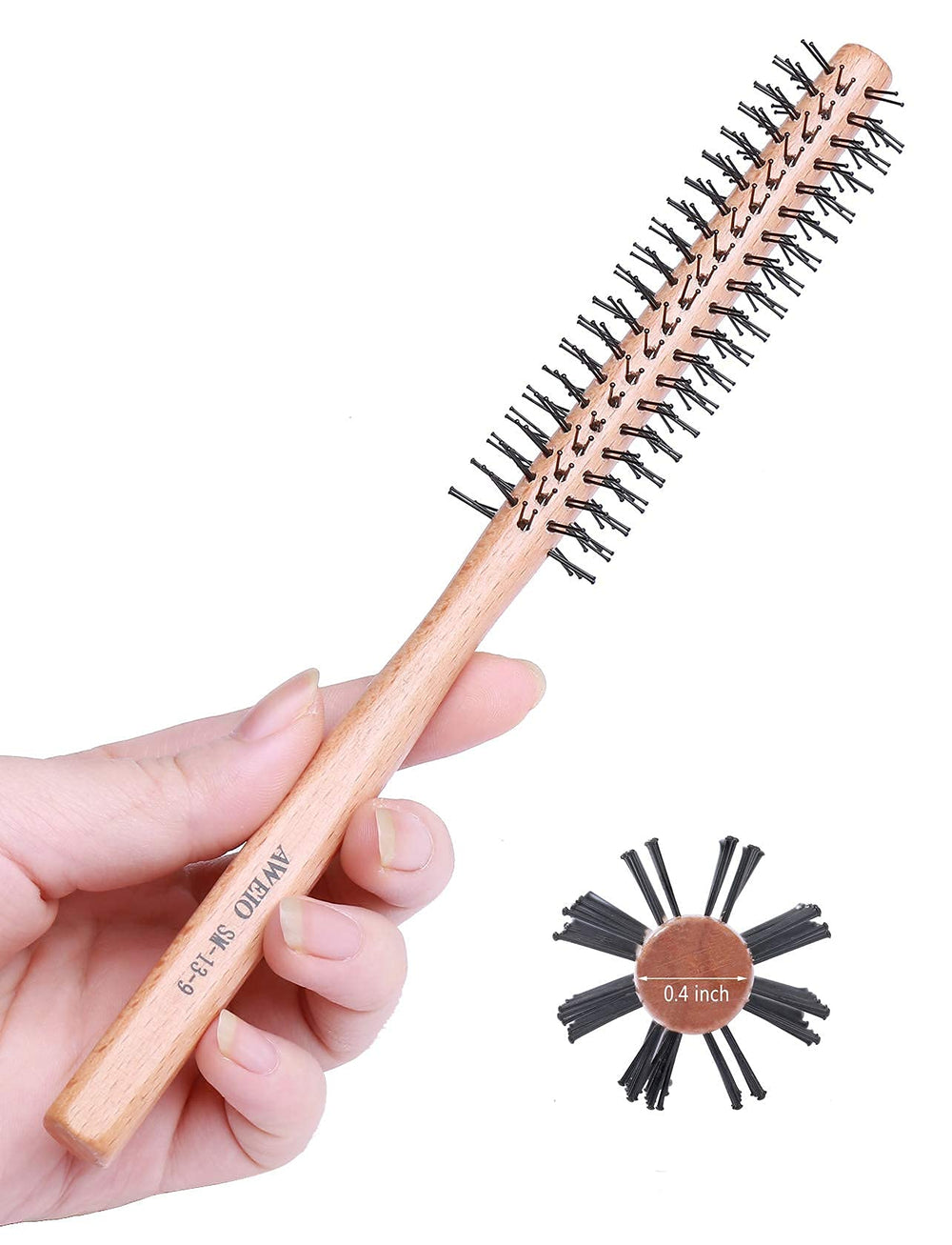 PERFEHAIR small round brush for short hair with a 1-inch barrel for lift