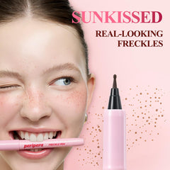 Peripera Freckle Pen tap-and-blend technique demonstrated for diffused freckles