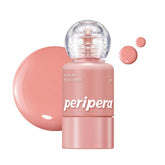 Peripera Syrupy Tok Cheek 01 Light Peach bottle delivering a dewy, natural flush.