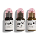 Perma Blend Cool Eyebrow Mini Set packaging demonstrates professional vegan pigments for precise brow outlines.