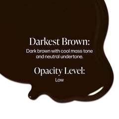 Perma Blend darkest brown ink swirl, even color distribution for precise microblading.