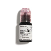 Perma Blend Double Black bottle closeup for precise microblading ink