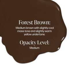 Perma Blend Forest Brown ink bottle closeup highlighting rich pigment for cosmetic tattoo
