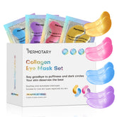 Permotary under-eye patches 40-pair package with four color options for hydration.