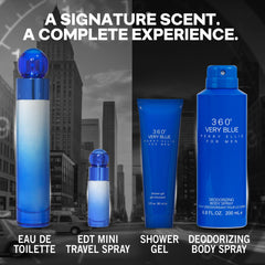 Perry Ellis 360 Very Blue shower gel tube for a refreshing routine.