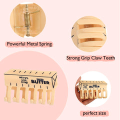 PERSONFUN butter hair clip open reveals wide jaw for thick or thin hair.