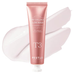 PESTLO Baby Collagen Glow Mask packaging highlights hydration and glow potential for daily use.