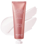 PESTLO Baby Collagen Glow Mask packaging highlights vegan collagen for hydration