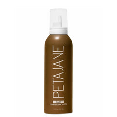 Peta Jane Dark Tanning Mousse bottle shown for a natural, streak-free sunless tan.
