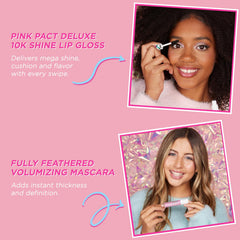 Petite 'N Pretty Glow Basics mascara demonstrating safe, natural lash definition