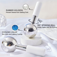 Pfefe stainless steel cryo sticks ready for cooling sessions, durable and leak-free for daily skincare routines