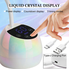 PHAIN U V Nail Lamp auto-sensor activation hands-free curing experience.