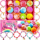 Phaorui unicorn bath bombs packaging box shows gift-ready unicorn design for gifting.