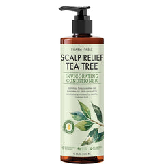 PHARM TO TABLE Tea Tree Conditioner bottle highlights cooling scalp relief and hydration