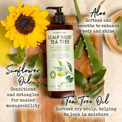PHARM TO TABLE Tea Tree Conditioner pump for easy detangling