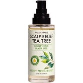 PHARM TO TABLE Tea Tree Hair Oil bottle ready for itchy scalp soothing hydration