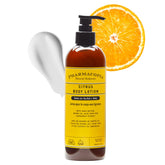 Pharmacopia Citrus Body Lotion bottle shows premium hydration for daily skin nourishment