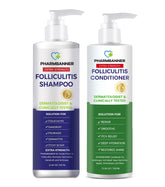 PHARMBANNER tea tree shampoo bottle promotes scalp refreshment and cleansing.