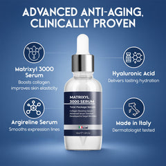 Pharmlitalia Argireline serum application highlights relaxed expression lines potential.