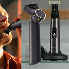 Philips Norelco OneBlade Pro precision comb provides 14-length settings for exact trims.