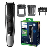 Philips Norelco Series 5500 beard trimmer with self-sharpening blades for precise edges