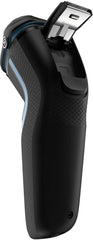 Philips Norelco Series 3000 shaver close-up blades show nano-precision for skin-level closeness.