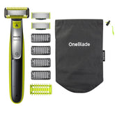 Philips OneBlade edge-cut dual blade enables precise lines for clean facial trimming.