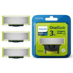 Philips QP230/50 replacement blade 3-pack for OneBlade, enables easy trimming and long-lasting use.