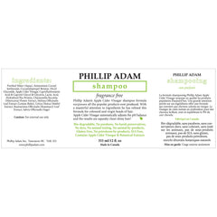 Phillip Adam fragrance-free conditioner bottle highlighting smooth, frizz-free results.