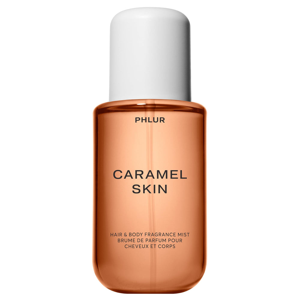 PHLUR Caramel Skin Body Mist bottle ready for daily all-over fragrance wear