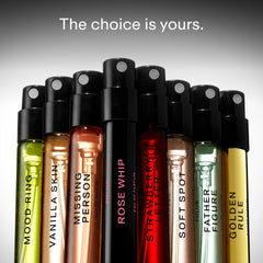 PHLUR Fragrance Discovery Set samples tray—try eight 2mL vials for personal layering