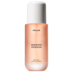 PHLUR Missing Person body oil bottle for lightweight nourishment.