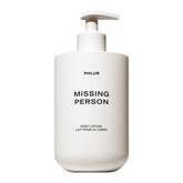 PHLUR Missing Person lotion front bottle shows 16oz hydration for dry skin