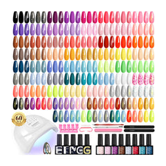 Phoenixy gel nail polish kit with 55 colours for versatile at-home manicures