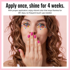 Phoenixy top coats with glossy, matte, and glitter finishes.