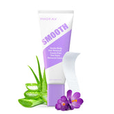 PHOFAY hair removal cream tube close-up, travel-friendly packaging for quick touch-ups.