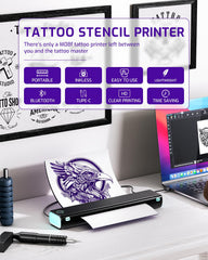 Phomemo M08F Bluetooth setup demonstrates easy wireless pairing for stencil transfers.