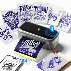 Phomemo TP31 printer front view for portable tattoo outlines