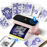Phomemo TP31 tattoo printer front view shows portable on-the-go stencil transfers.