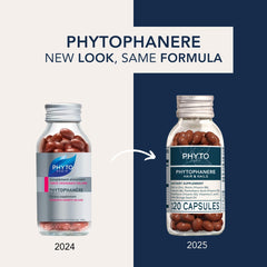 PHYTO Phytophanère packaging on a shelf emphasizes paraben-free and sulfate-free formulation.