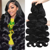 PIAPIA 16A raw body wave bundle front view with natural luster for seamless blends.