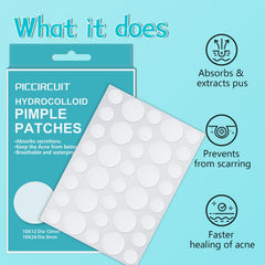 PICcircuit Pimple Patches absorb fluids to keep blemishes clean overnight.