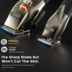Piceve hair clipper LCD display illustrates speed and battery status