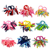 PIDOUDOU korker bow hair ties colors collection show vibrant mix colors for kids' hairstyles