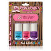 Piggy Paint nail polish and file kit with Sea-quin, Forever Fancy, Girls Rule for kid-friendly manicures