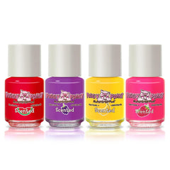 Piggy Paint bottle close-up showing 0.25 oz mini bottles for easy, mess-free use